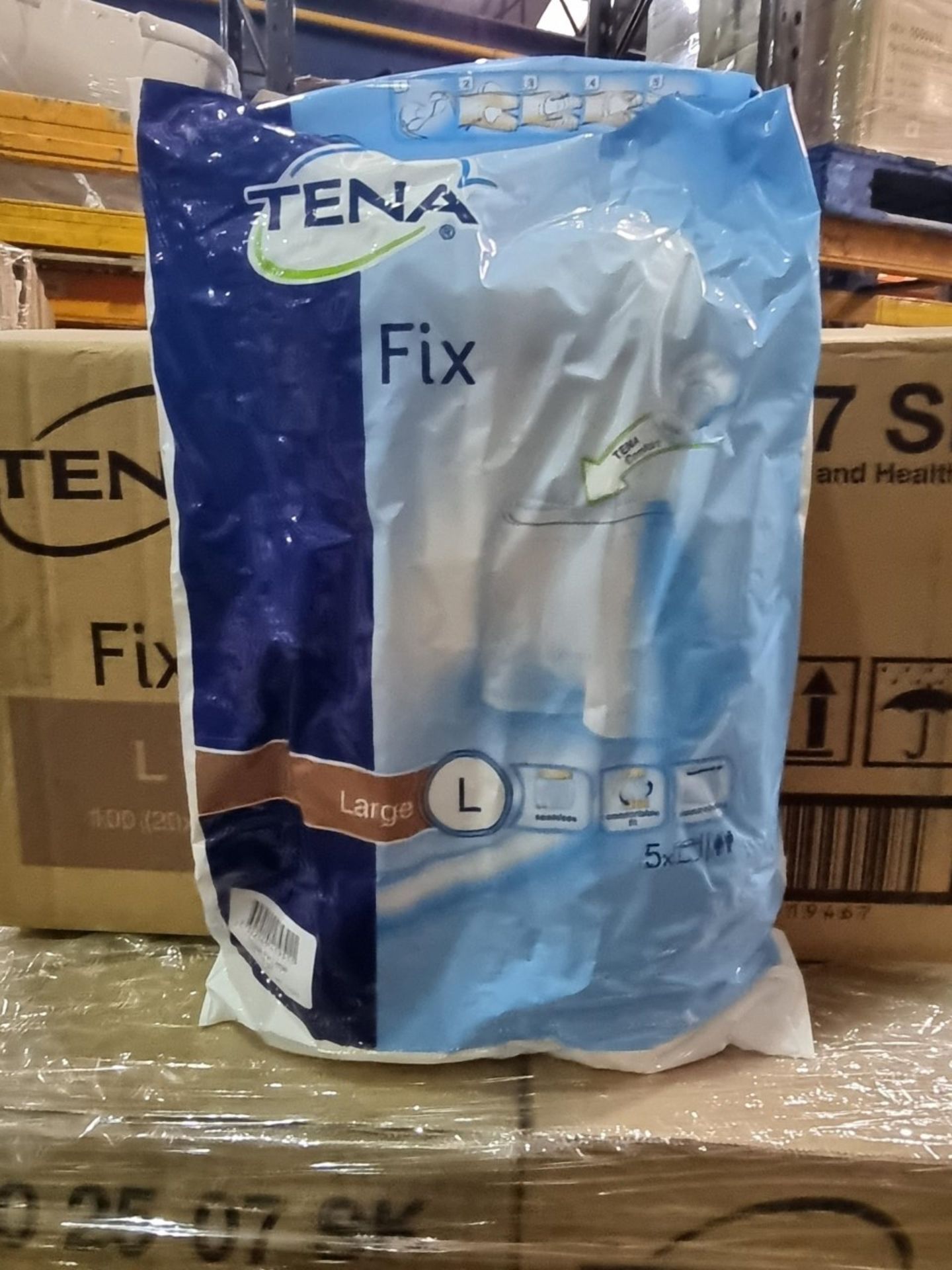 NO VAT (J206) PALLET TO CONTAIN 280 x NEW SEALED PACKS OF 5 TENA FIX LARGE