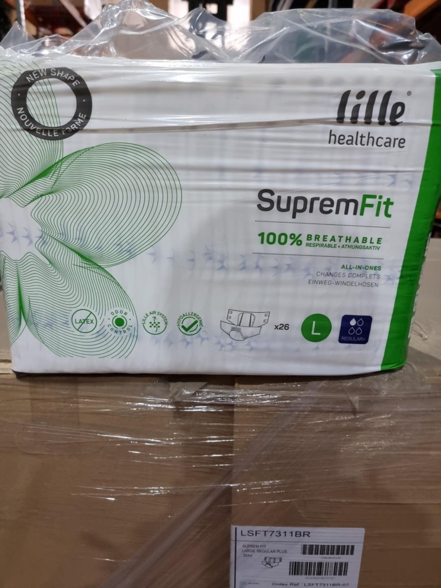 NO VAT (J101) PALLET TO CONTAIN 48 x NEW SEALED PACKS OF 26 LILLE HEALTHCARE SUPREMFIT ALL IN ONES