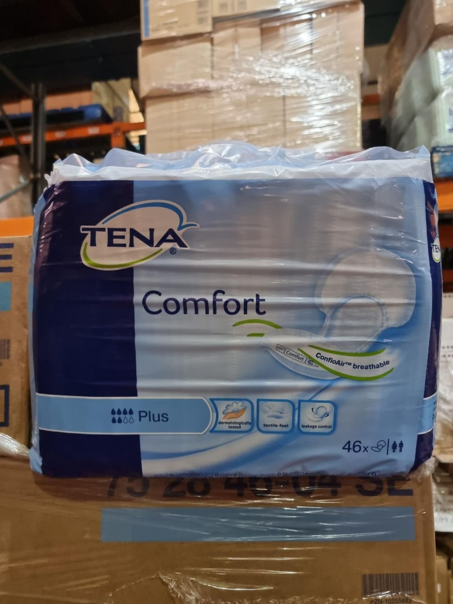 NO VAT (J103) PALLET TO CONTAIN 30 x NEW SEALED PACKS OF 46 TENA COMFORT PLUS PADS