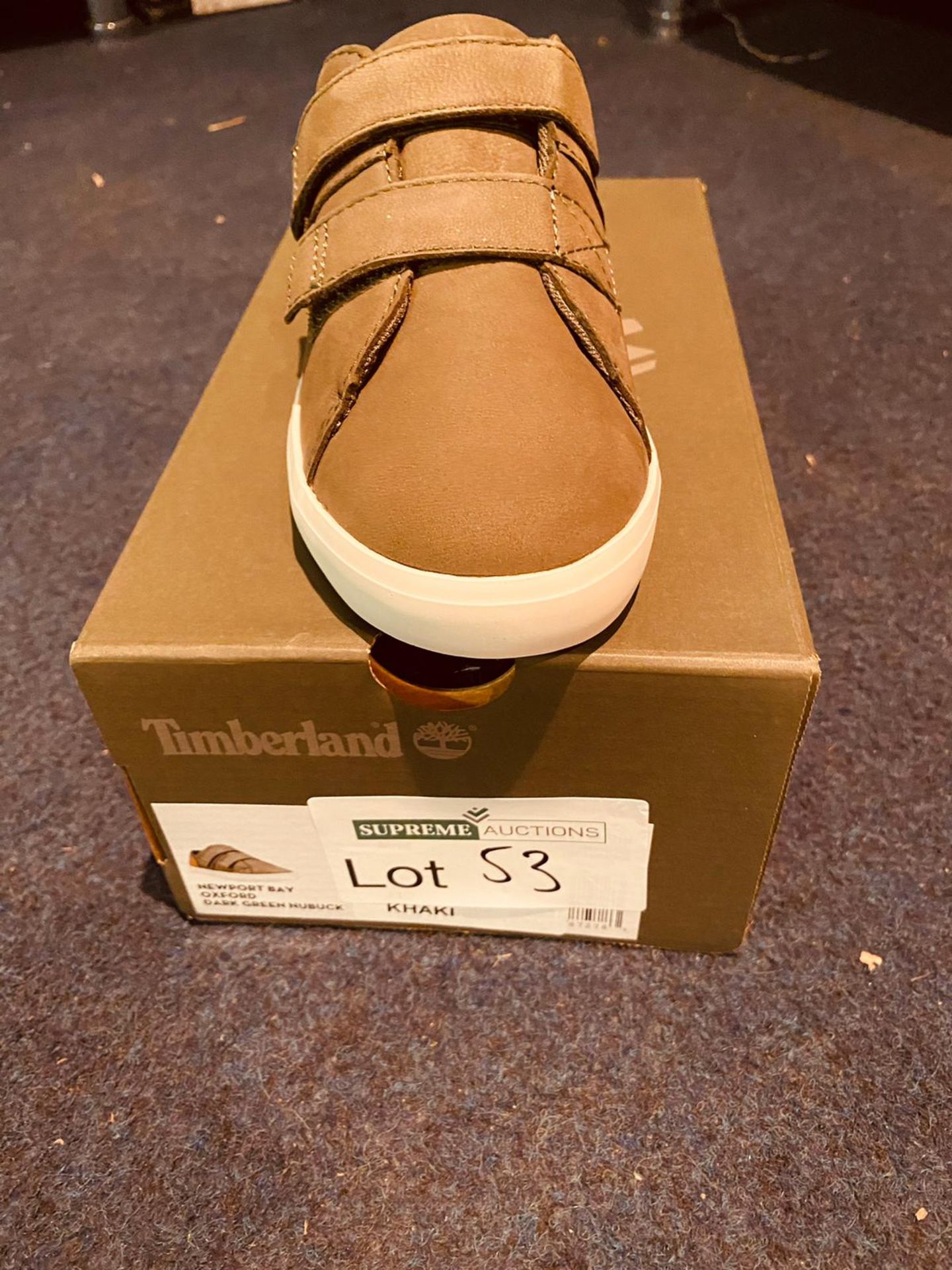 NEW AND BOXED KHAKI TIMBERLAND UK 13 - Image 2 of 2