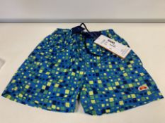 (NO VAT) 9 X BRAND NEW BOYS ELLESSE BLUE PRINT SWIM SHORTS SIZE 2-3 (47/2)