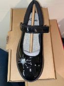 NEW & BOXED CLARKS STAR BLACK PATENT INFANT 12