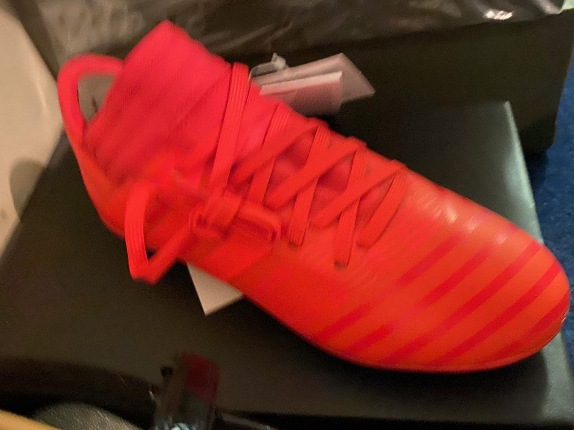 NEW AND BOXED ADIDAS ORANGE UK 3 - Image 2 of 2