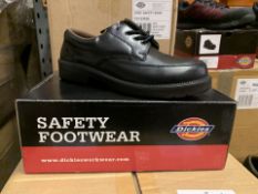 6 X BRAND NEW BOXED DICKIES EXEC SAFETY SHOES BLACK SIZE 6 RRP £60 EACH (1050/2)