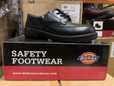 6 X BRAND NEW BOXED DICKIES EXEC SAFETY SHOES BLACK SIZE 6 RRP £60 EACH (1001/2)
