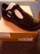 NEW AND BOXED BLACK KICKERS SHINY UK 1