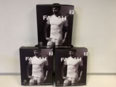 5 X BRAND NEW PACKS OF 2 FARAH CLASSIX WHITEB UNDER LAYER T SHIRTS SIZE 5XL (775/2)