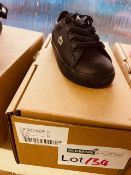 NEW & BOXED LACOSTE BLACK TRAINER INFANT 5