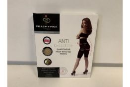 30 X BRAND NEW PEACHY PINK ANTI CELLULITE SLIMMING PANTS SIZE SMALL (912/2)