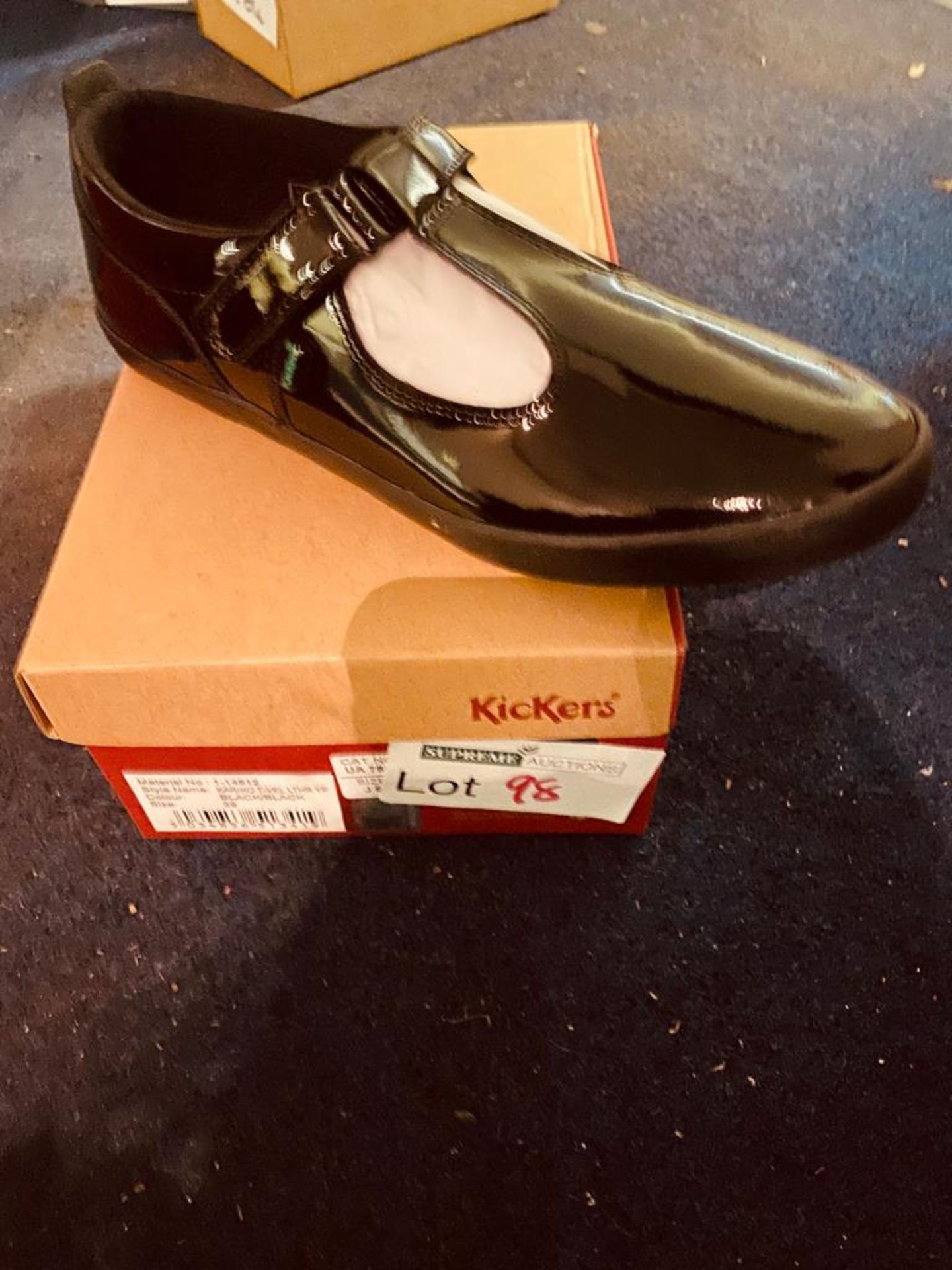 NEW & BOXED KICKERS KARIKO TVEL LEATHER BLACK SIZE SIZE 39 UK 6