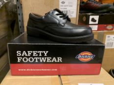6 X BRAND NEW BOXED DICKIES EXEC SAFETY SHOES BLACK SIZE 6 RRP £60 EACH (1051/2)