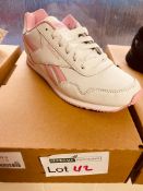 NEW & BOXED REEBOK TRAINERS PINK AND WHITE SIZE J5