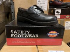 6 X BRAND NEW BOXED DICKIES EXEC SAFETY SHOES BLACK SIZE 6 RRP £60 EACH (1052/2)