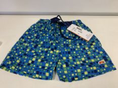 (NO VAT) 8 X BRAND NEW BOYS ELLESSE BLUE PRINT SWIM SHORTS SIZE 2-3 (49/2)