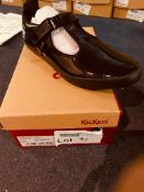 NEW & BOXED KICKERS KARIKO TVEL LEATHER BLACK SIZE SIZE 39 UK 6