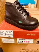 NEW & BOXED KICKERS CORE BLACK SHOE SIZE INFANT 9