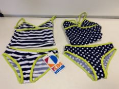 (NO VAT) 15 X BRAND NEW KIDS STUFF PACK OF 2 SWIMSUITS (2 PIECE) AGE 2-3 (38/2)