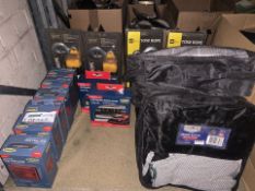 MIXED LOT INCLUDING FOG LAMPS, SNOW SOCKS, TOW ROPES ETC (987/2)