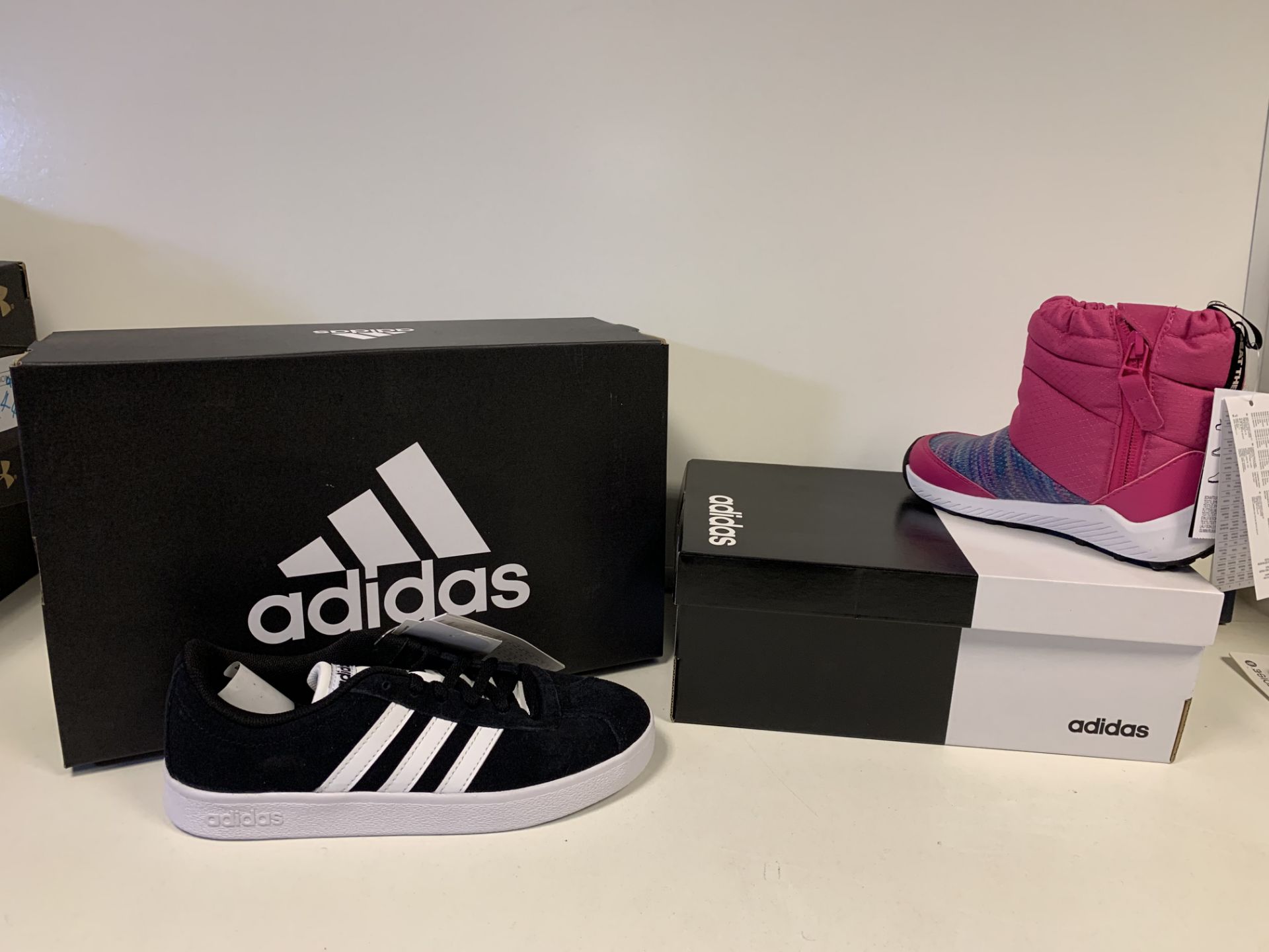 (NO VAT) 4 X BRAND NEW CHILDRENS ADIDAS TRAINERS IN VARIOUS STYLES AND SIZES