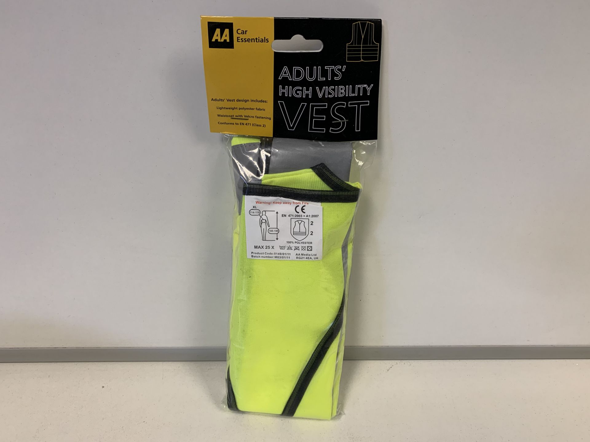 40 x NEW SEALED AA ADULTS HIGH VISIBILITY VESTS
