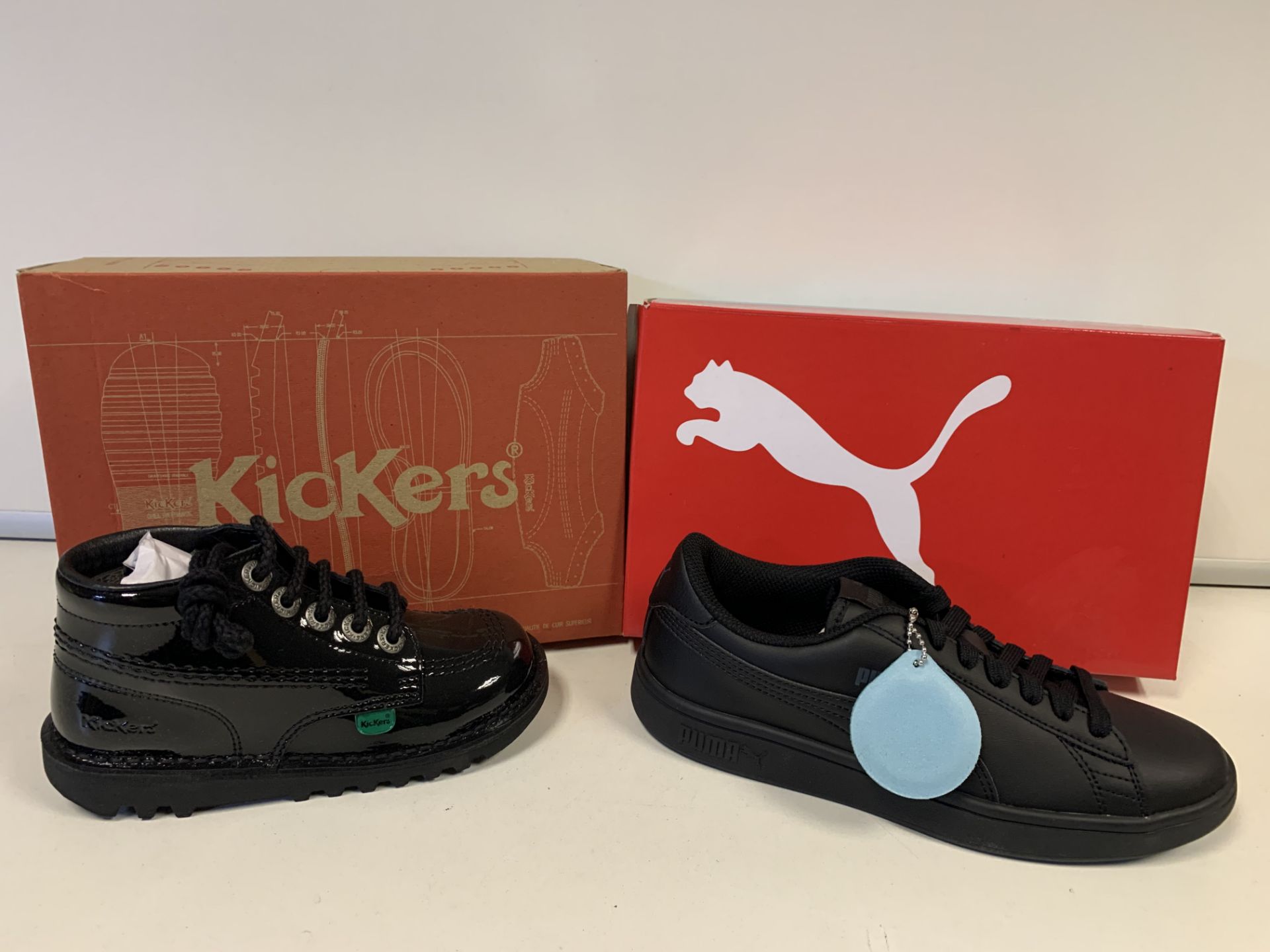 (NO VAT) 4 X BRAND NEW CHILDRENS KICKERS BOOTS/SHOES IN VARIOUS STYLES AND SIZES