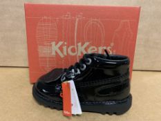 (NO VAT) 4 X BRAND NEW KICKERS PATENT BLACK SHOES SIZE i11