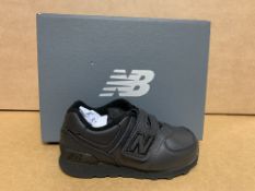 (NO VAT) 3 X BRAND NEW NEW BALANCE BLACK TRAINERS SIZE i7