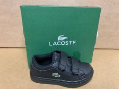 (NO VAT) 3 X BRAND NEW LACOSTE BLACK TRAINERS SIZE i5