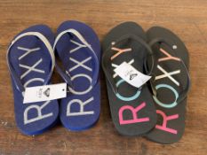 15 X BRAND NEW ROXY FLIP FLOPS IN VARIOUS STYLES AND SIZES APPROX RRP £300