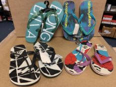 21 X BRAND NEW BILLABONG FLIP FLOPS IN VARIOUS SIZES AND 2 STYLES