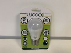 50 X LUCECO 10WATT 810 LUMEN DIMMABLE LIGHT BULBS IN 1 BOX