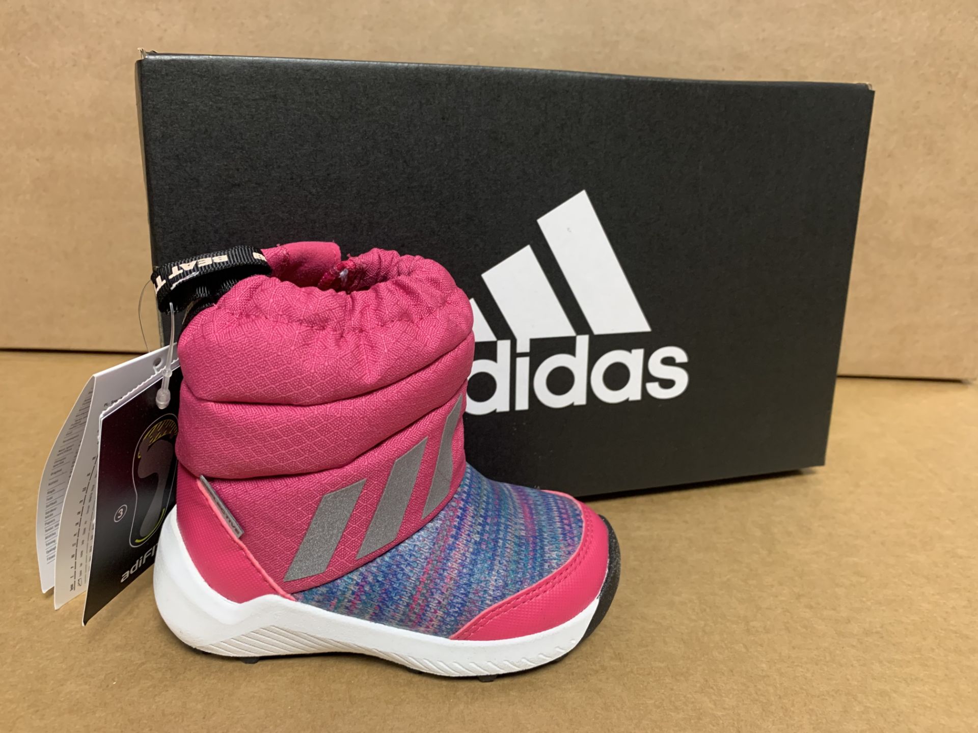 (NO VAT) 4 X BRAND NEW ADIDAS RAPIDA PINK SNOW BOOTS SIZE i8