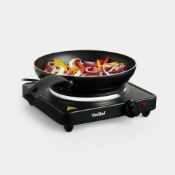 3 X BRAND NEW BLACK SINGLE HOT PLATES