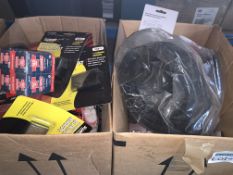 50 PIECE MIXED LOT INCLUDING HEADLAMP BULBS, BLINDSPOT MIRRORS, FUNNELS ETC