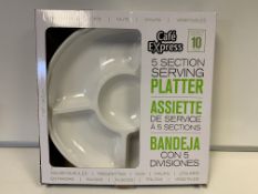 10 X CAFÉ EXPRESS 5 SECTION SERVING PLATTER IN 1 BOX