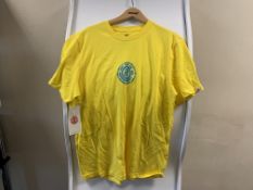 13 X BRAND NEW BILLABONG DOTTED BRIGHT YELLOW T SHIRTS IN VARIOUS SIZES RRP £25 EACH