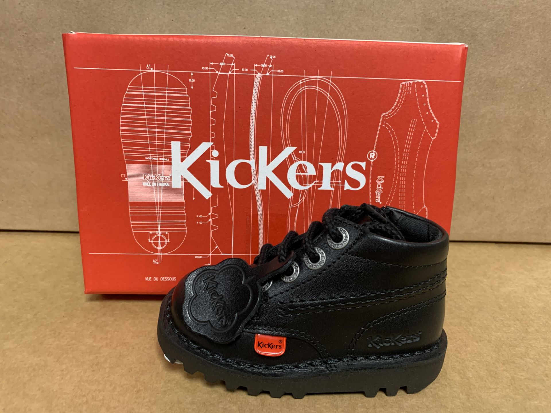 (NO VAT) 3 X BRAND NEW KICKERS KICK HI ZIP L SHOES SIZE i5