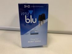 60 X PACKS OF 2 MY BLU LIQUID PODS MINT CHILL 9MG IN 1 BOX