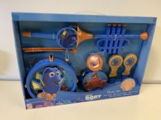 12 X BRAND NEW DISNEY FINDING DORY MUSIC SETS INCLUDING DRUMS, TRUMPET, TAMBOURINE ETC