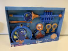 12 X BRAND NEW DISNEY FINDING DORY MUSIC SETS INCLUDING DRUMS, TRUMPET, TAMBOURINE ETC