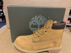 (NO VAT) 3 X BRAND NEW TIMBERLANDS WHEAT YELLOW BOOTS SIZE J6