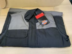 4 X BRAND NEW DICKIES EVERYDAY BLACK AND GREY WAISTCOATS SIZE SMALL