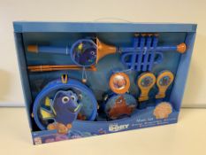 12 X BRAND NEW DISNEY FINDING DORY MUSIC SETS INCLUDING DRUMS, TRUMPET, TAMBOURINE ETC