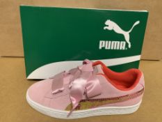 (NO VAT) 5 X BRAND NEW PUMA PALE PINK TRAINERS SIZE J4