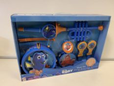 12 X BRAND NEW DISNEY FINDING DORY MUSIC SETS INCLUDING DRUMS, TRUMPET, TAMBOURINE ETC