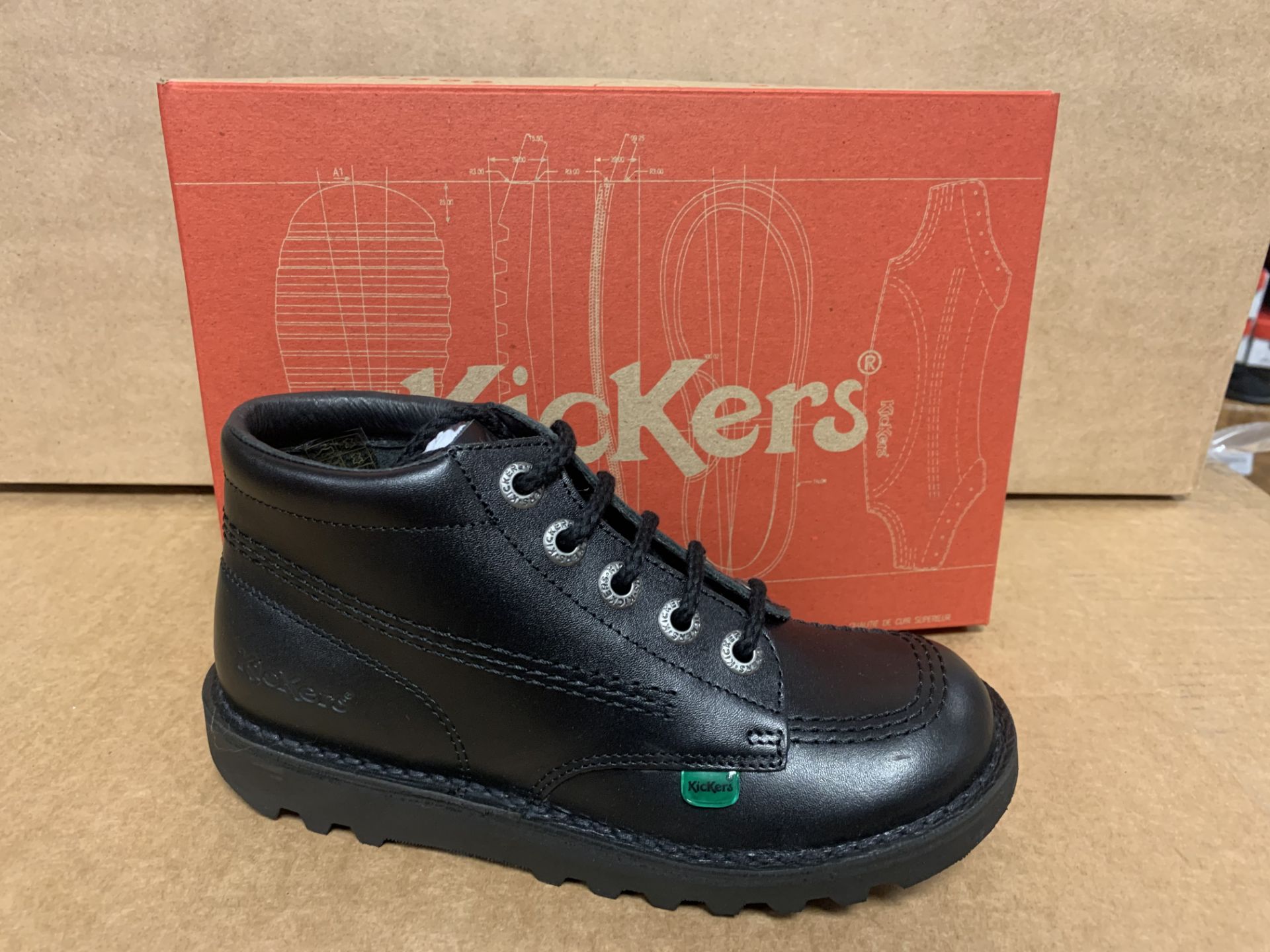 (NO VAT) 3 X BRAND NEW KICKERS KICK HI J CORE SHOES SIZE J2