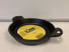 24 X BRAND NEW LODGE CAST IRON SERVING SKILLETS IN 4 BOXES