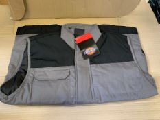 5 X BRAND NEW DICKIES EVERYDAY GREY AND BLACK WAISTCOATS SIZE XL