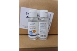 200 x NEW SEALED SNOWDEN 50ML ANTI-BACTERIAL HAND GEL. 70% ALCOHOL. EXP DATE: 03.2023