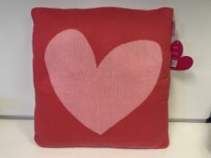 10 X BRAND NEW AGATHA RUIZ DE LA PRADA CORAZON FUCSIA ROSA CUSHIONS 45 X 45CM RRP £40 EACH